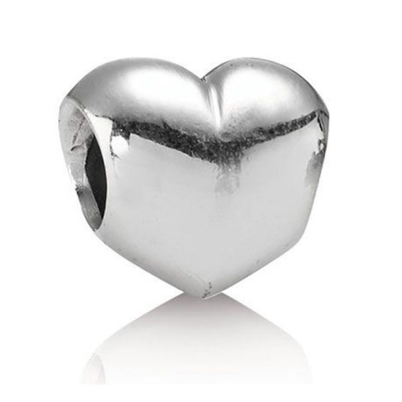 Authentic Pandora Sterling Silver Heart Charm - Picture 1 of 2